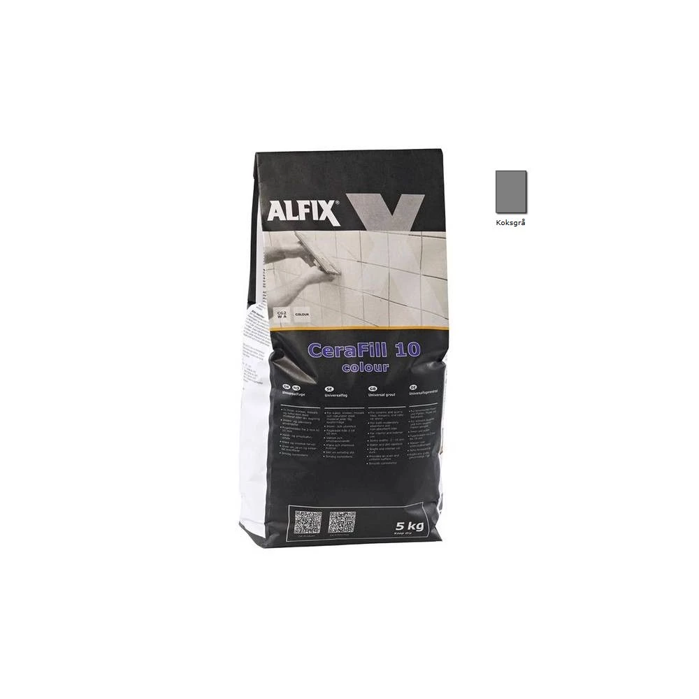 Alfix Cerafill 10 Colour Koksgrå - 5 Kg 1 Alfix Cerafill 10 Colour Koksgrå - 5 Kg